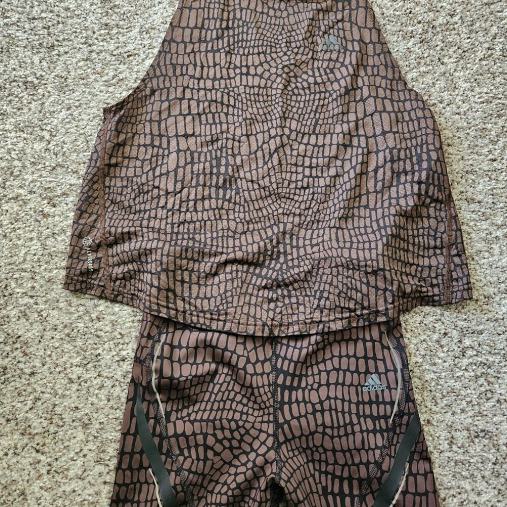 adidas matching set tank and leggings size Small